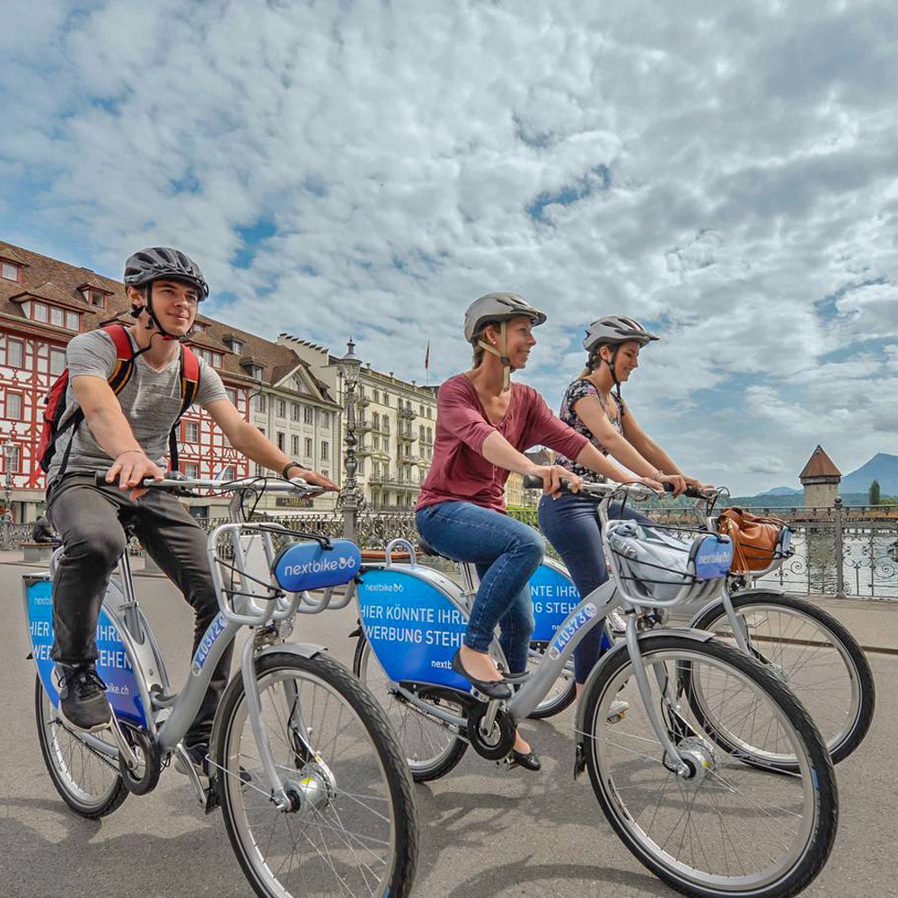 Velofahrer unterwegs mit nextbike, Copyright: nextbike